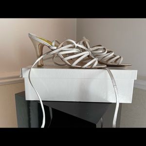 White Manolo Blahnik Heeled Sandal